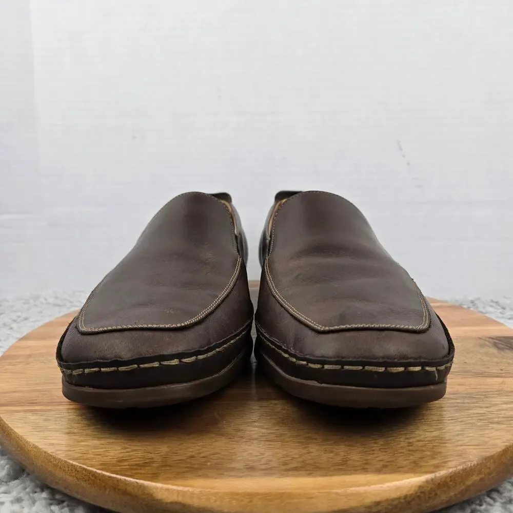 Mephisto Mens 11 Edlef Brown Leather Moc Toe Casual Driving Slip On Loafer